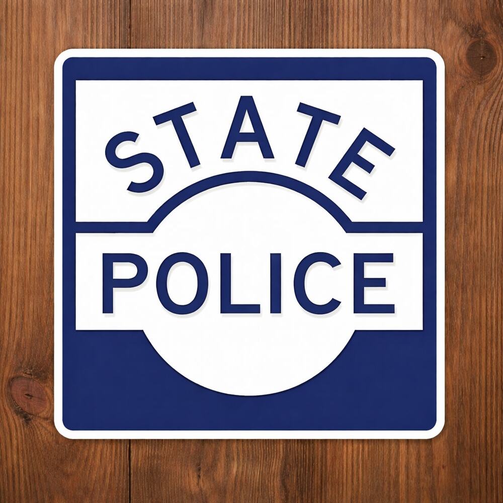 State Police Department Road Sign Cop Sheriff Deputy Freeway Interstate Highway